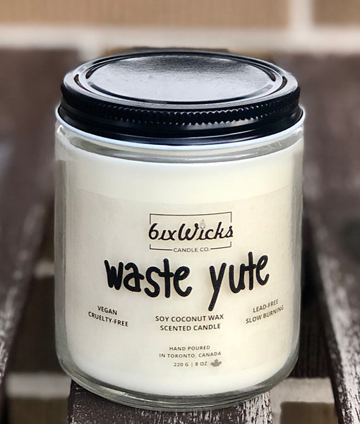 Wasteyute scented soy candles Toronto Canada
