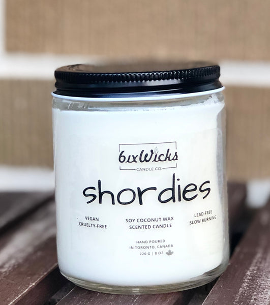 Shordies scented soy candles Toronto Canada