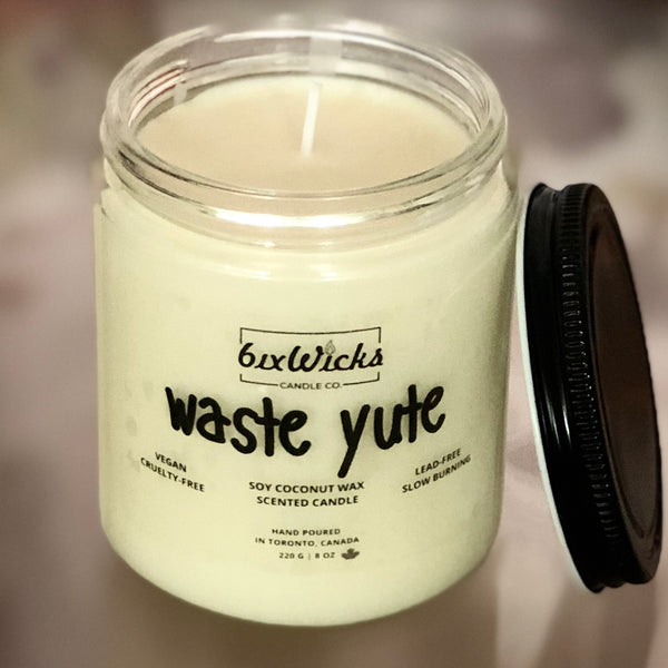 Wasteyute scented soy candles Toronto Canada